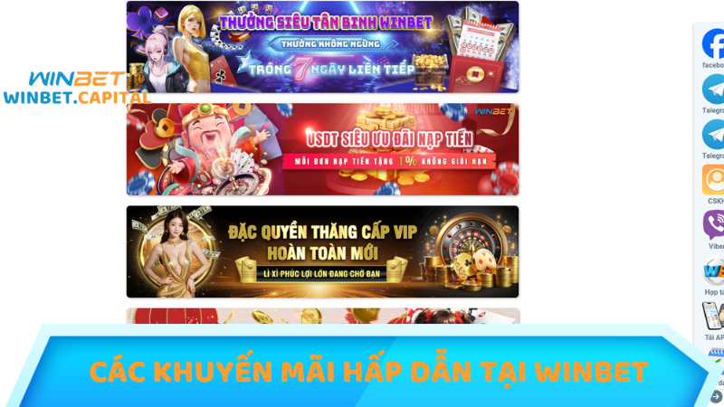 Các khyến mãi hấp dẫn tại Winbet